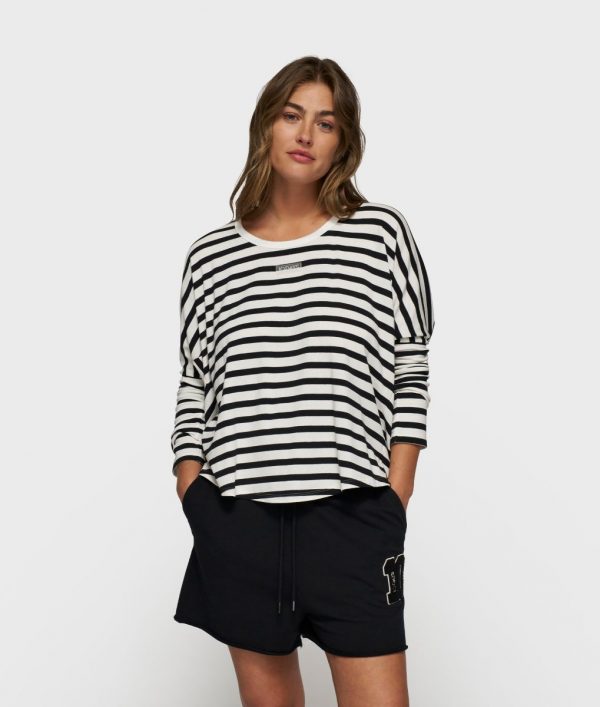 10DAYS Loose Longsleeve Tee Modal Stripes