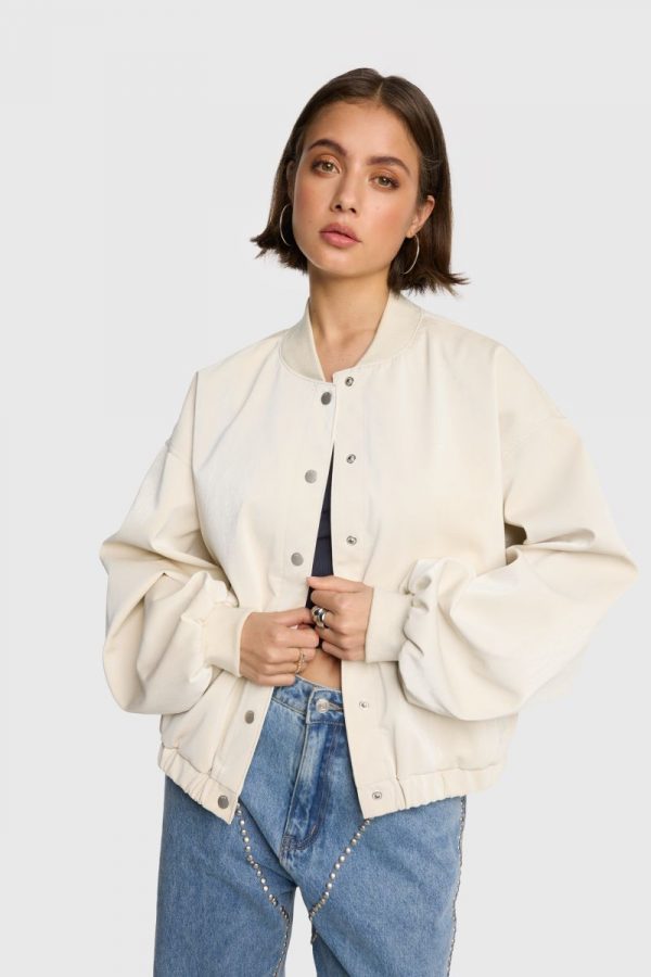 ALIX Velvet Leather Bomber