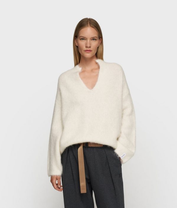 10DAYS V-Neck Hairy Knit Sweater