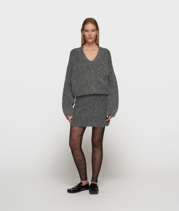 10DAYS Mini Hairy Knit Skirt