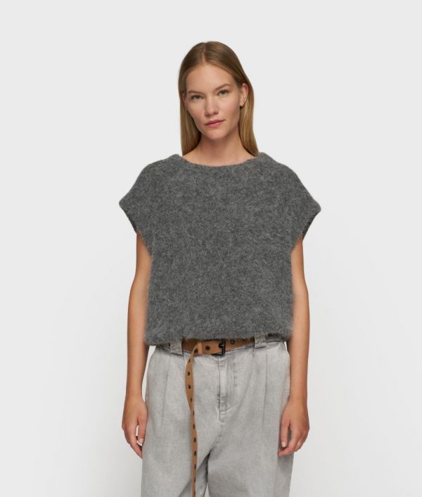 10DAYS Ballon Hairy Knit Top