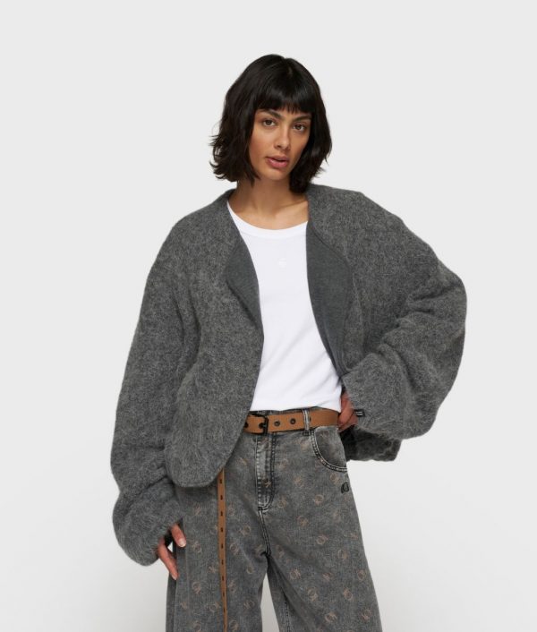 10DAYS Puffy Hairy Knit Bomber